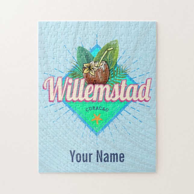 Willemstad Curacao Vacation Vintage Caribbean Lugg Jigsaw Puzzle (Vertical)