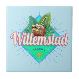 Willemstad Curacao Vacation Vintage Caribbean Tile