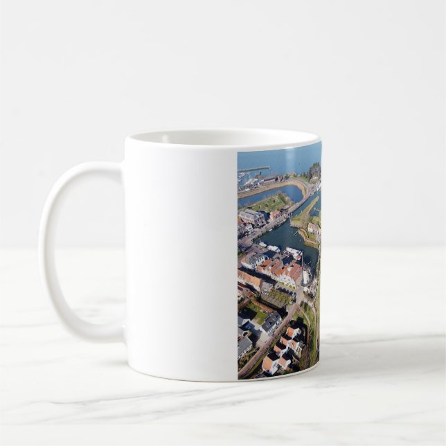 Willemstad in the Netherlands with modern port. Coffee Mug (Left)