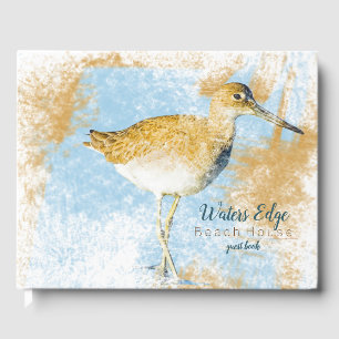 Willet Shorebird Beach Coastal Art Vacation Rental Guest Book