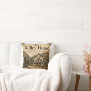 Willey House Crawford Notch New Hampshire Heritage Cushion