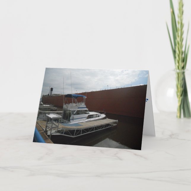 "WILLIAM A. IRVIN & Fishing Boats" Get Well Card (Front)