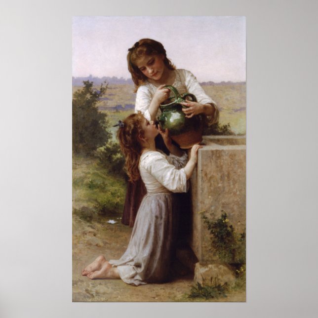William-Adolphe Bouguereau-At The Fountain lg Poster (Front)