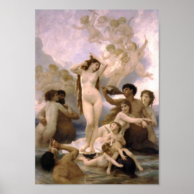 William-Adolphe Bouguereau-The Birth of Venus Poster (Front)