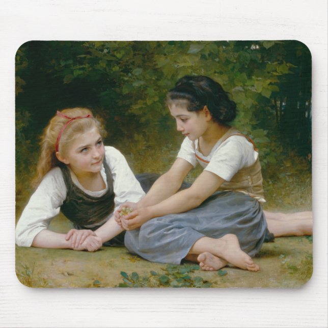 William-Adolphe Bouguereau - The Nut Gatherers Mouse Mat (Front)