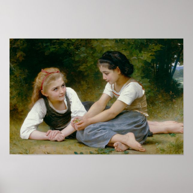 William-Adolphe Bouguereau - The Nut Gatherers Poster (Front)