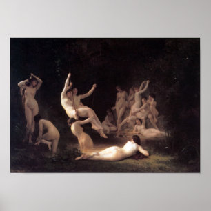 William-Adolphe Bouguereau-The Nymphaeum Poster