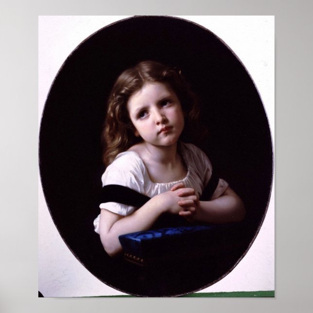 William-Adolphe Bouguereau-The Prayer Poster (Front)