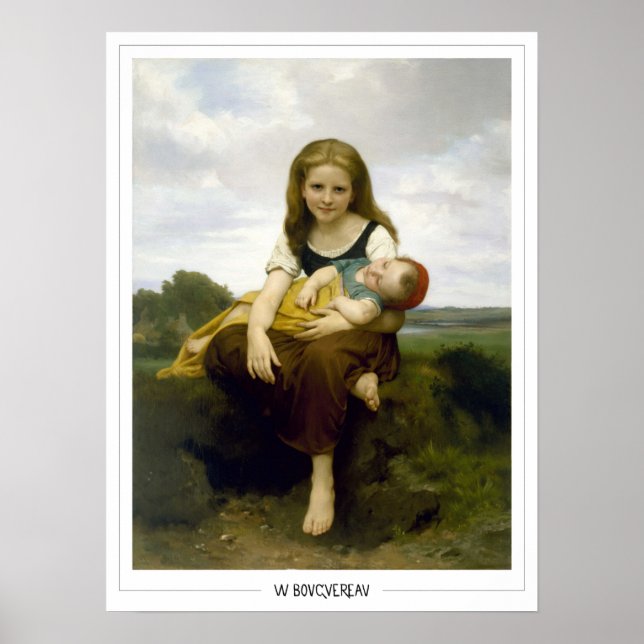 William-Adolphe Bouguereau Zedign Art Poster #9 (Front)
