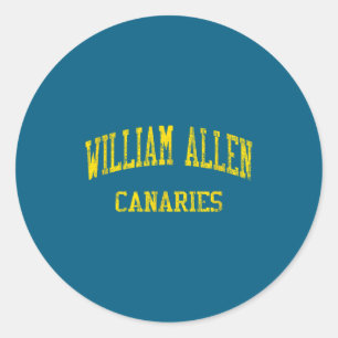 William allen high school hs allentown pa vintage classic round sticker