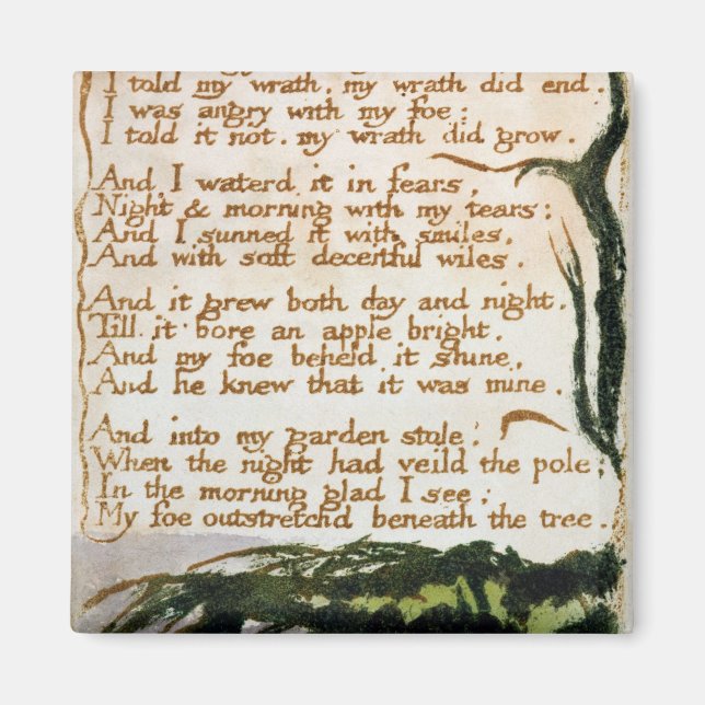 William Blake | A Poison Tree Magnet (Front)