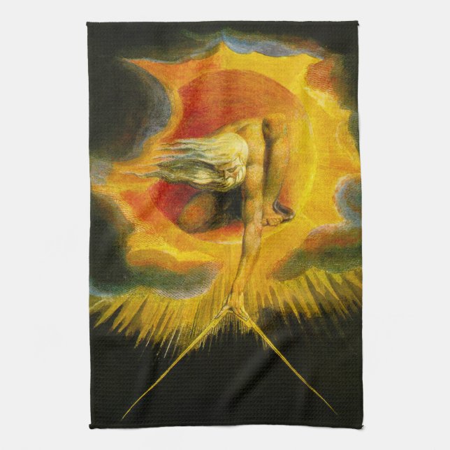 William Blake Ancient of Days Kitchen Towel (Vertical)