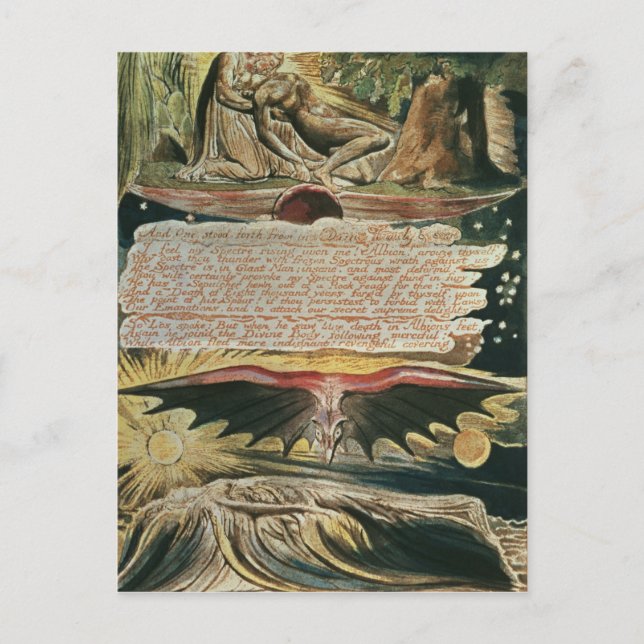 William Blake | "And One stood forth" Postcard (Front)