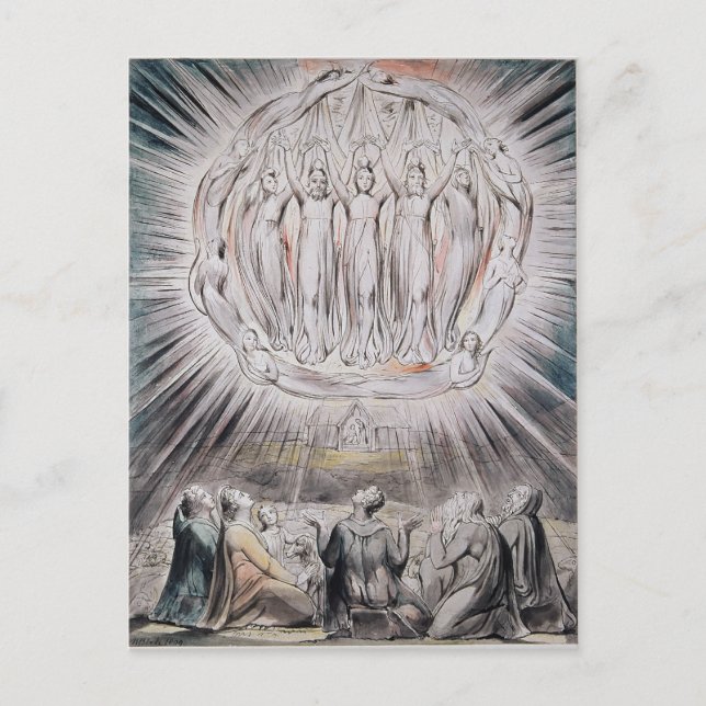 William Blake- Angels appearing to the Shepherds Postcard (Front)