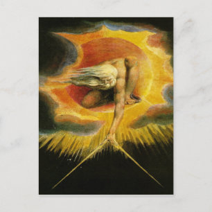 William Blake Art God Postcard