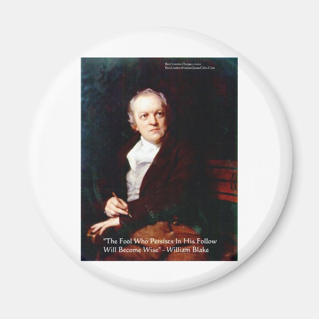William Blake "Become Wise" Wisdom Quote Magnet (Front)