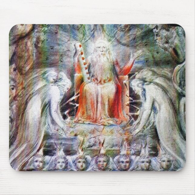 William Blake: Before the Divine Throne Mouse Mat (Front)