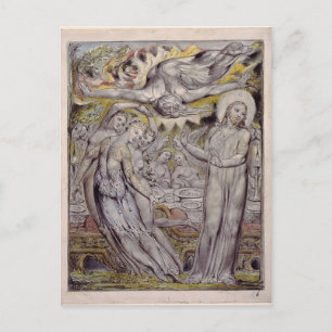 William Blake-Christ refusing the banquet by Satan Postcard
