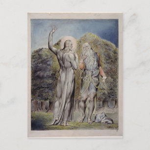 William Blake- Christ Tempted by Satan Postcard
