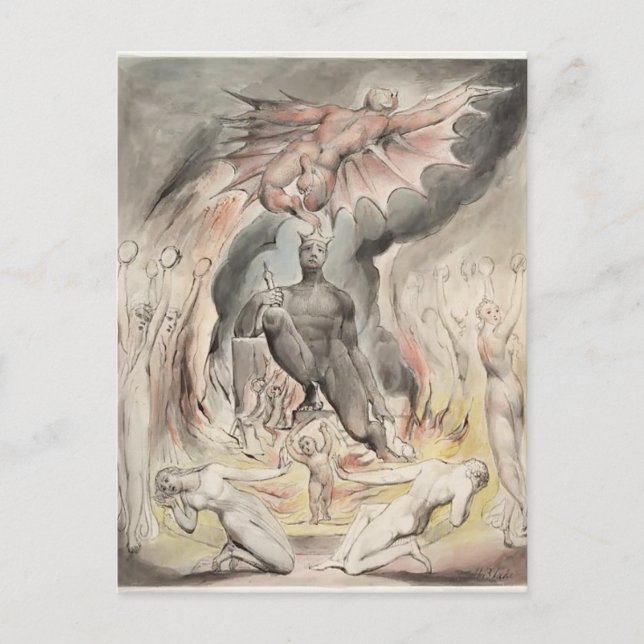 William Blake: Illustration Christ`s Nativity Postcard (Front)