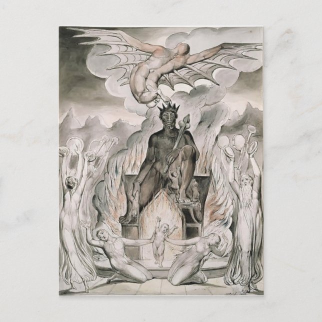 William Blake: Illustration Christ`s Nativity Postcard (Front)