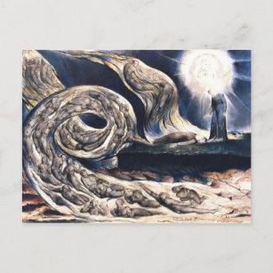 William Blake Lovers' Whirlwind illustrates Hell Postcard