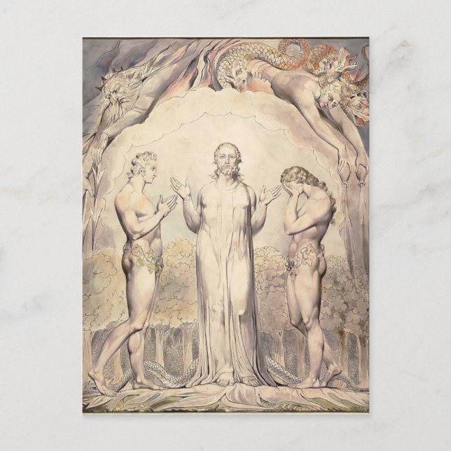 William Blake: Milton`s Paradise Lost Postcard (Front)