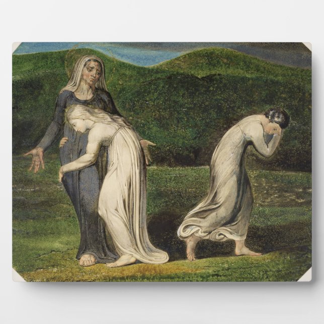 William Blake | Naomi entreating Ruth and Orpah to Plaque (Front)