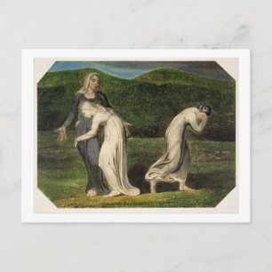 William Blake Naomi entreating Ruth and Orpah to Postcard