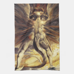 William Blake Red Dragon Kitchen Towel