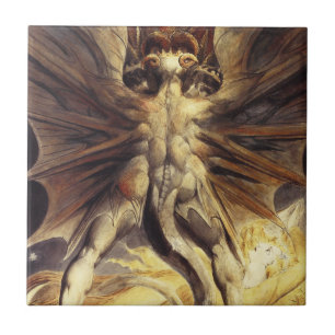 William Blake Red Dragon Tile
