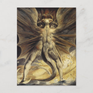 William Blake- Red Dragon & Woman Clothed with Sun Postcard