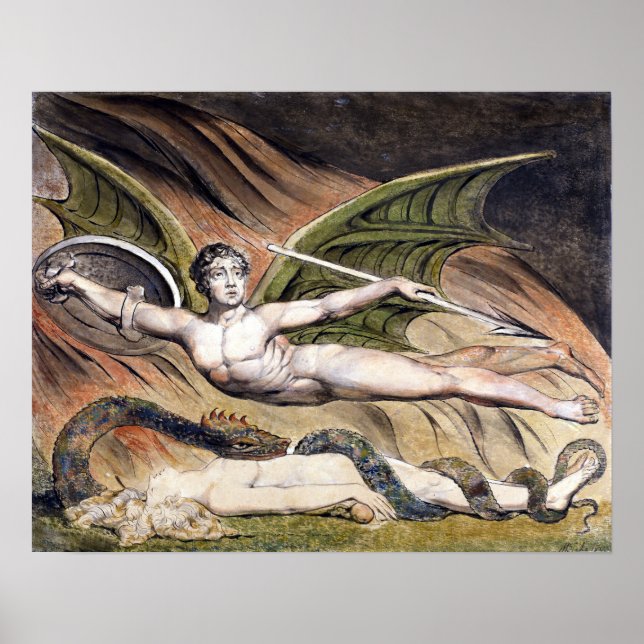 William Blake Satan Exulting over Eve Poster (Front)