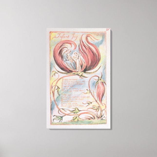 William Blake | Songs of Innocence; Infant Joy, 17 Canvas Print (Front)