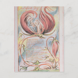 William Blake   Songs of Innocence; Infant Joy, 17 Postcard
