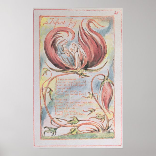 William Blake | Songs of Innocence; Infant Joy, 17 Poster (Front)