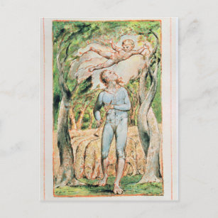 William Blake   Songs of Innocence; "the Piper" ,  Postcard