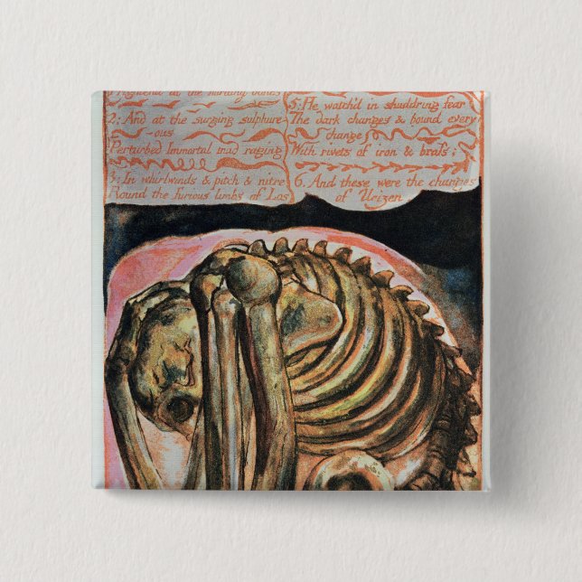 William Blake | The creation of Urizen in material 15 Cm Square Badge (Front)