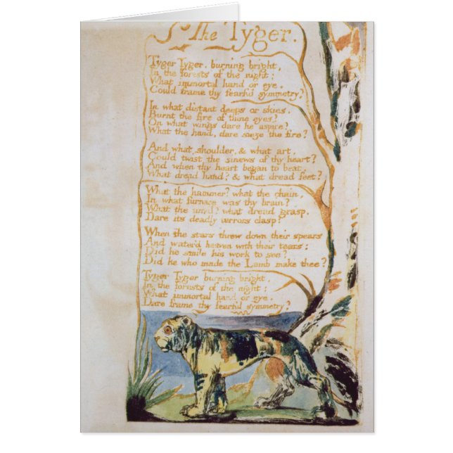 William Blake | The Tyger, from Songs of Innocence (Front)
