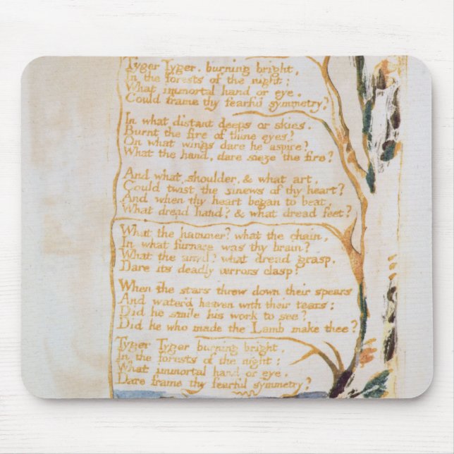 William Blake | The Tyger, from Songs of Innocence Mouse Mat (Front)