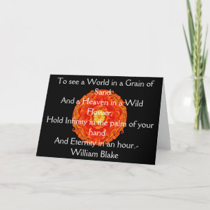 William Blake "World in a Grain of Sand" quote Card
