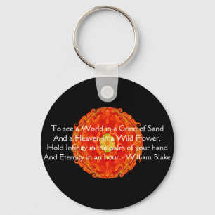 William Blake "World in a Grain of Sand" quote Key Ring