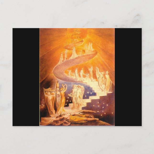 William Blake's Jacob's Ladder Postcard (Front)