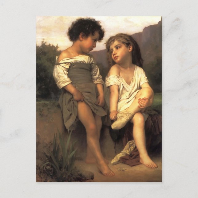 William Bouguereau- At the Edge of the Brook Postcard (Front)