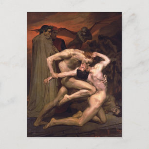William Bouguereau - Dante and Virgil in Hell Postcard