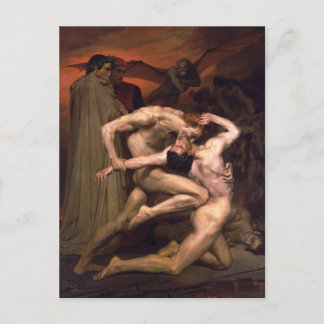 William Bouguereau- Dante and Virgil in Hell Postcard
