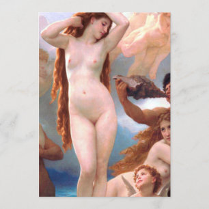 William Bouguereau - The Birth of Venus 1879 Invitation