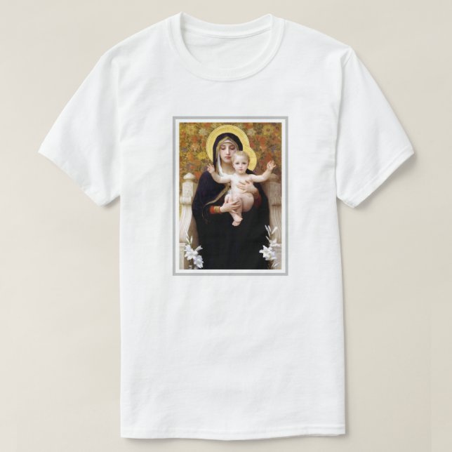 William Bouguereau Virgin and Child T-Shirt (Design Front)