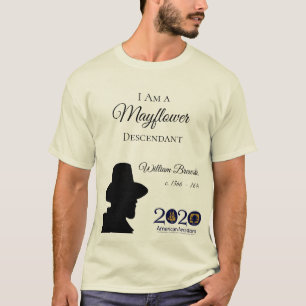 William Brewster Mayflower Descendant Men T-shirt
