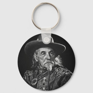William Buffalo Bill Cody Vintage Portrait Key Ring